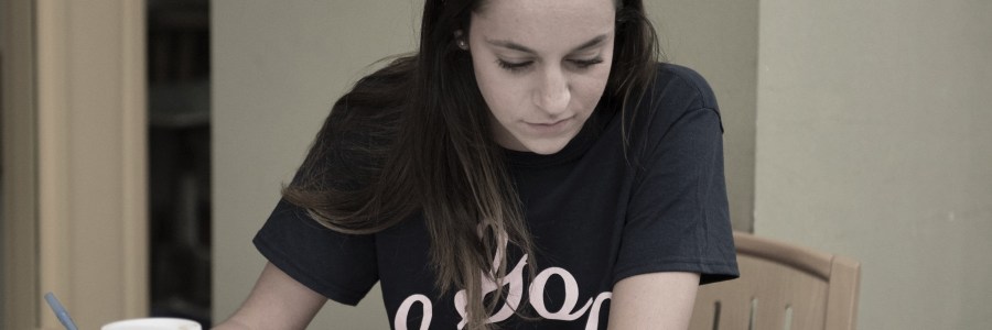 Student working, CC Ohio University Libraries